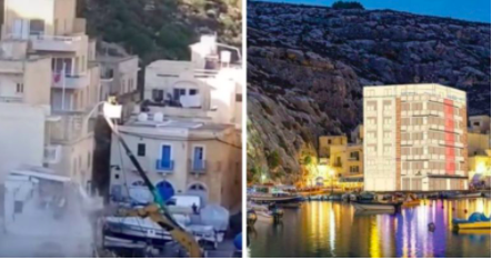 WATCH: And It’s Gone. Quaint Xlendi Boathouse Knocked Down Ahead Of Apartment Construction